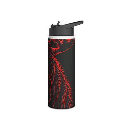 Nordic Moose Contour · Insulated Water Bottle · Red