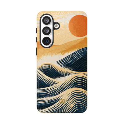 Blue Tough Phone Case for Samsung - Kyoto Cresting Tide