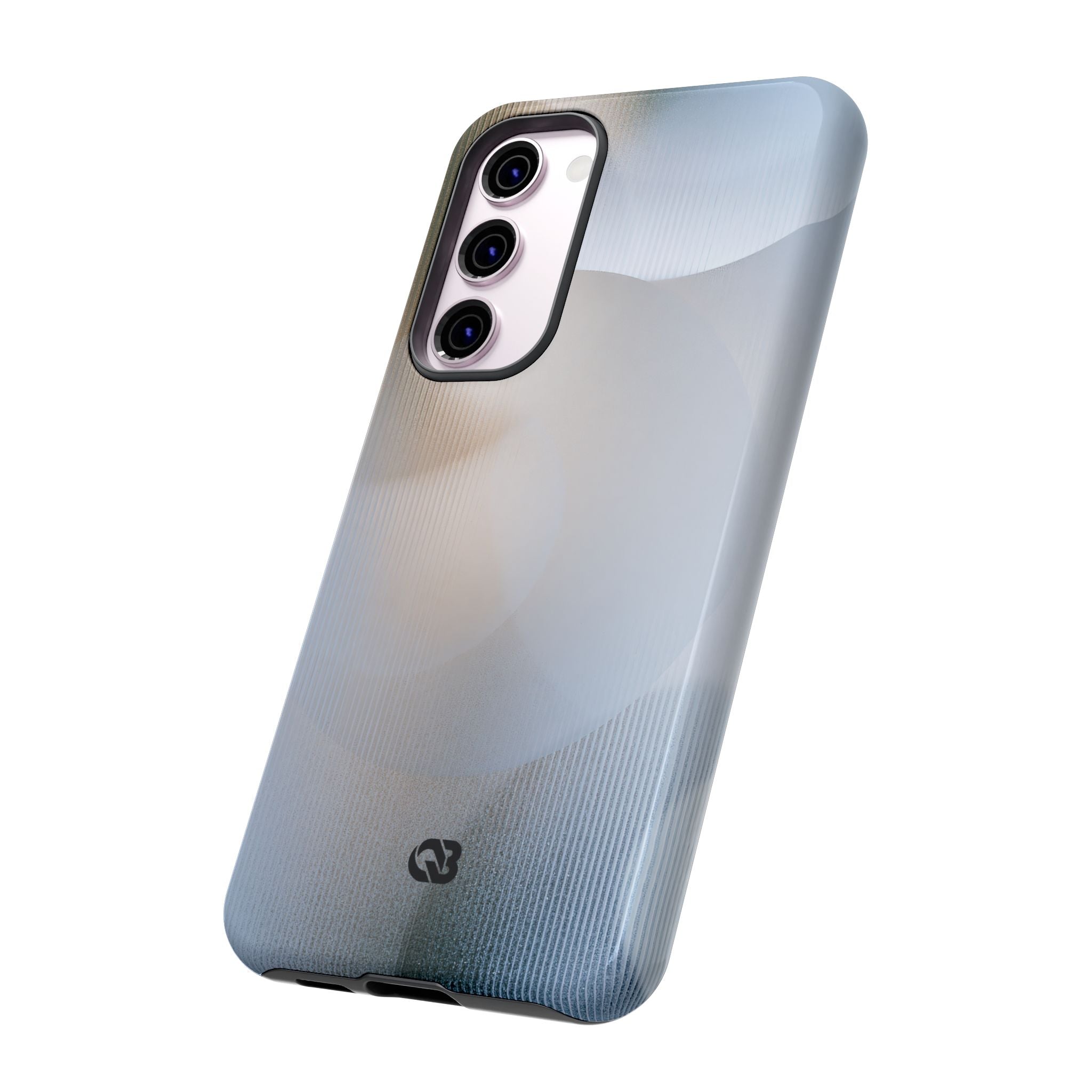White Tough Phone Case for Samsung - Frosted Ribbed Sphere