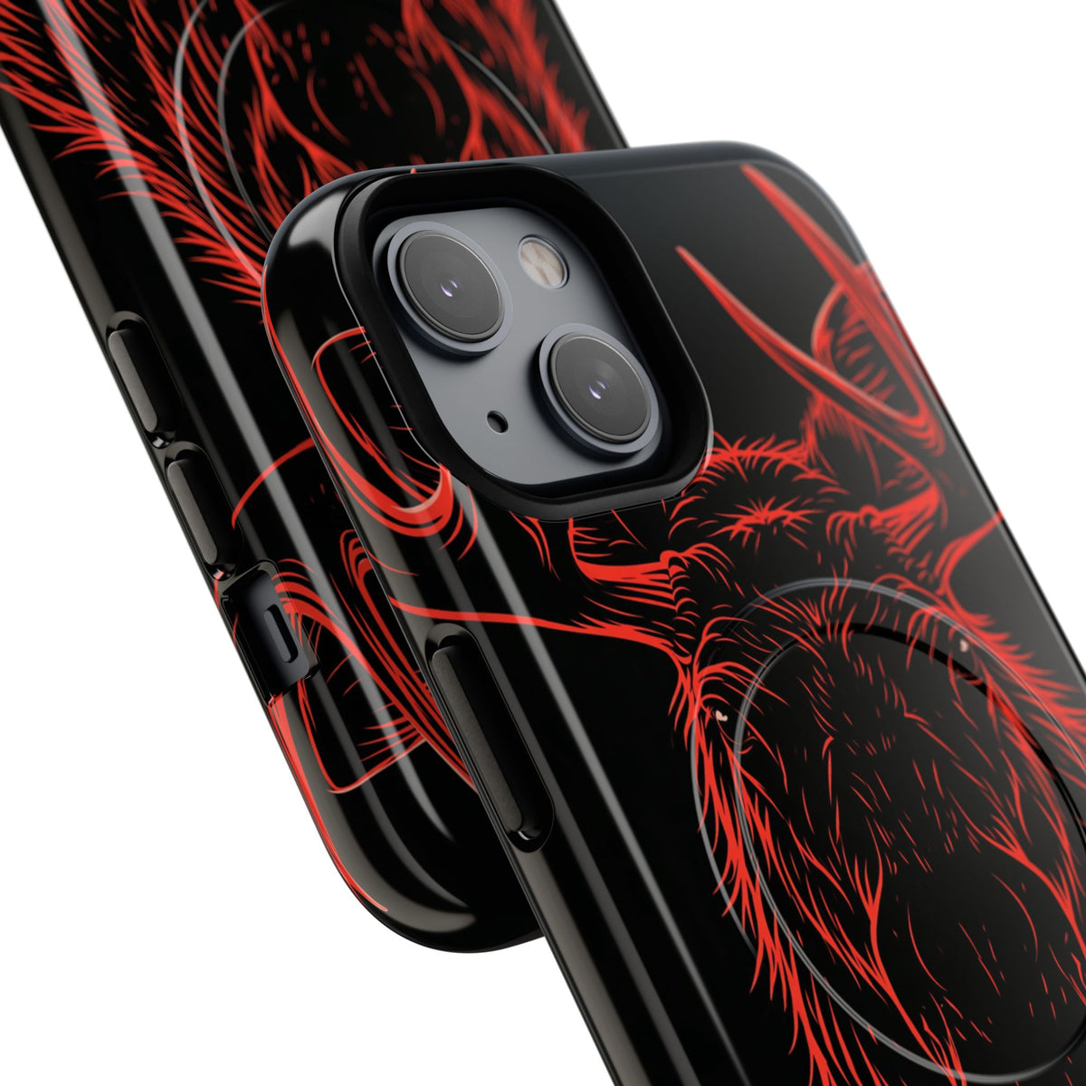 Crimson Horizon Moose · Tough 2.0 Magnetic Phone Case for iPhone · Black
