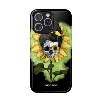 Sunflower Skull iPhone 15 Pro Max Case - Tough+