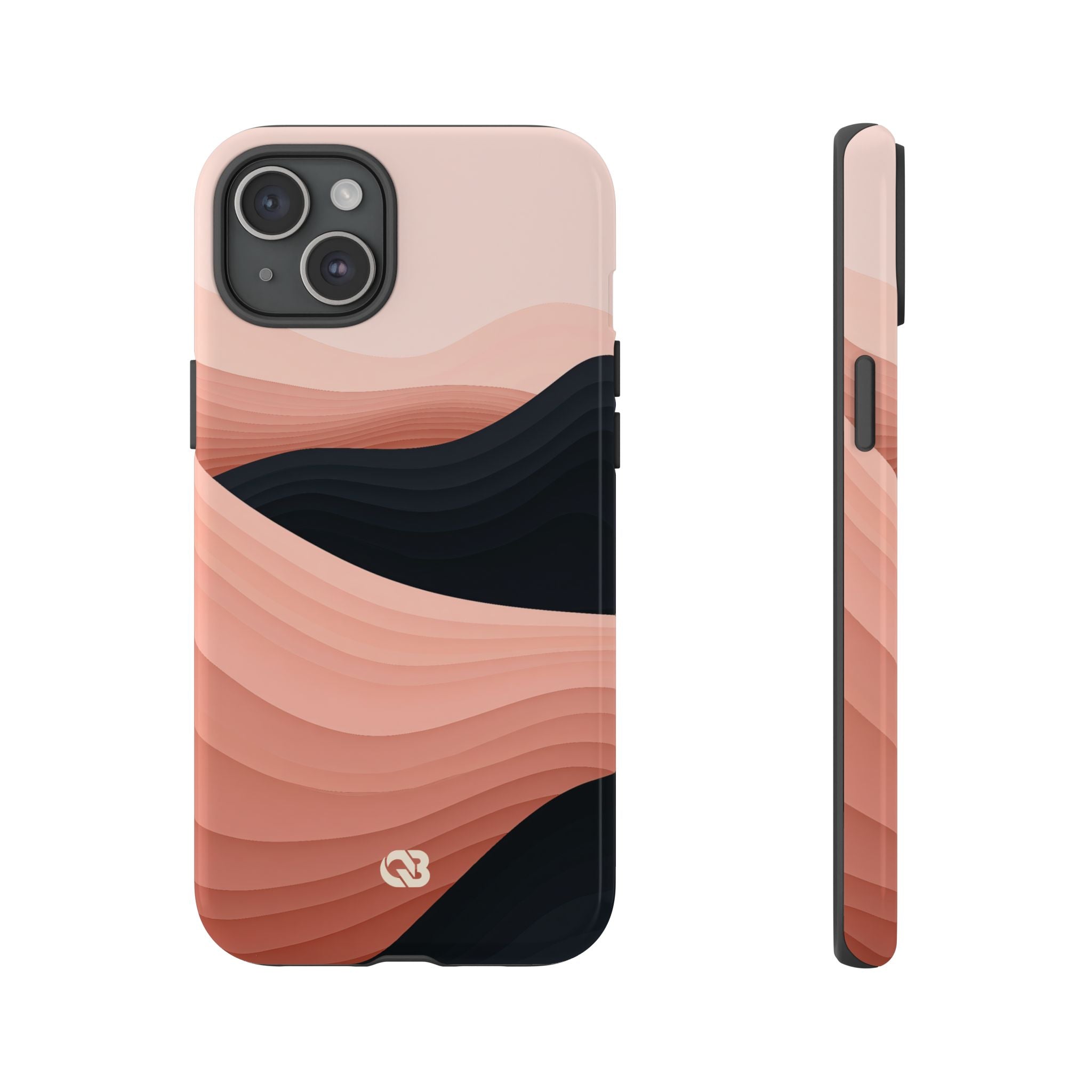 Pink Tough Phone Case for iPhone - Dune Shadow Layers