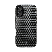 Silver Tough 2.0 Magsafe Phone Case for iPhone - Brutalist Steel Mesh