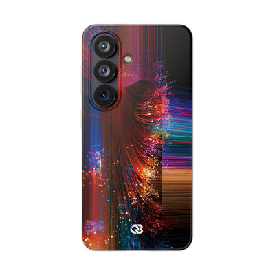 Black Lite Phone Case for Samsung - Cyber Optic Streak