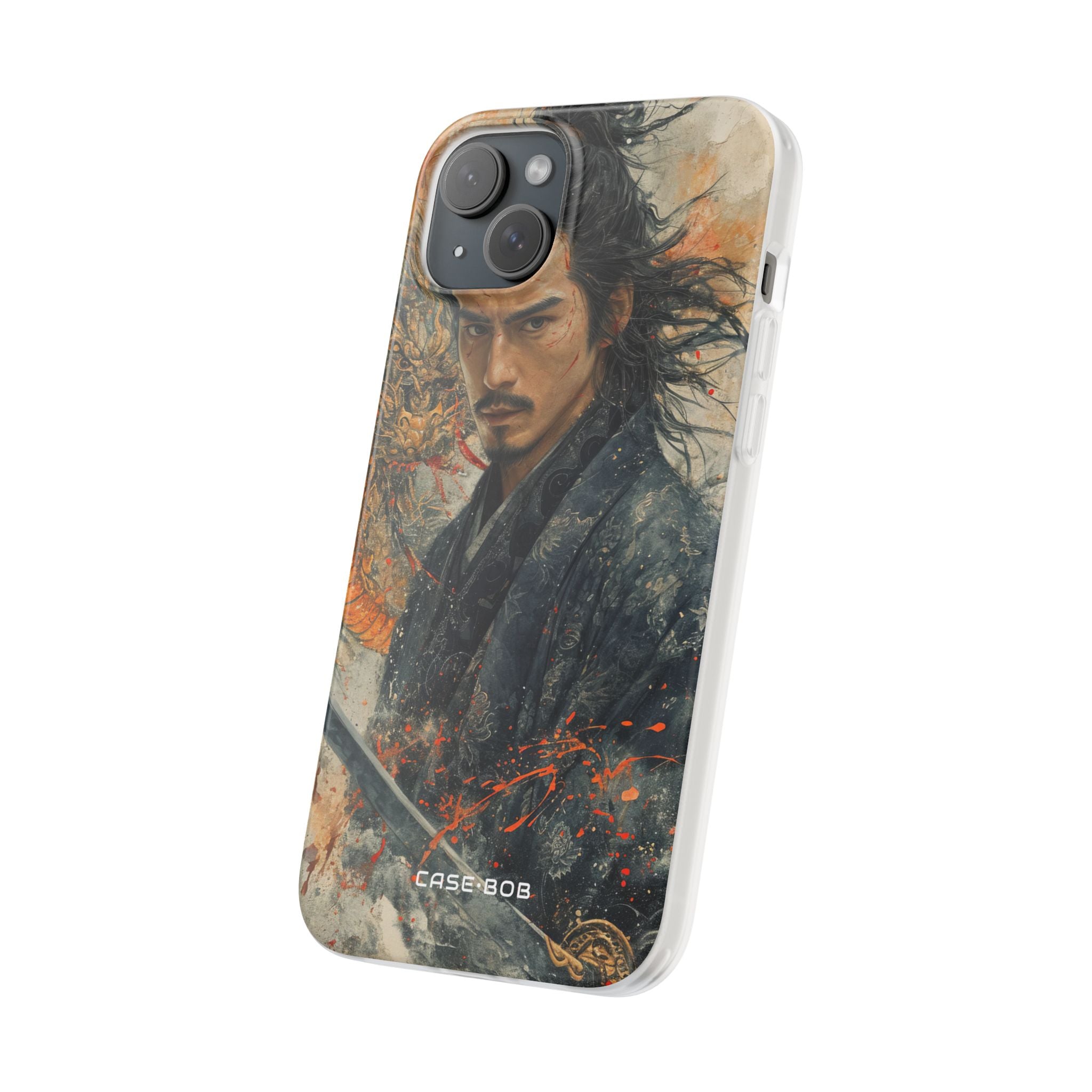 Dragonblade Warrior iPhone 15 Plus Cover - Blød