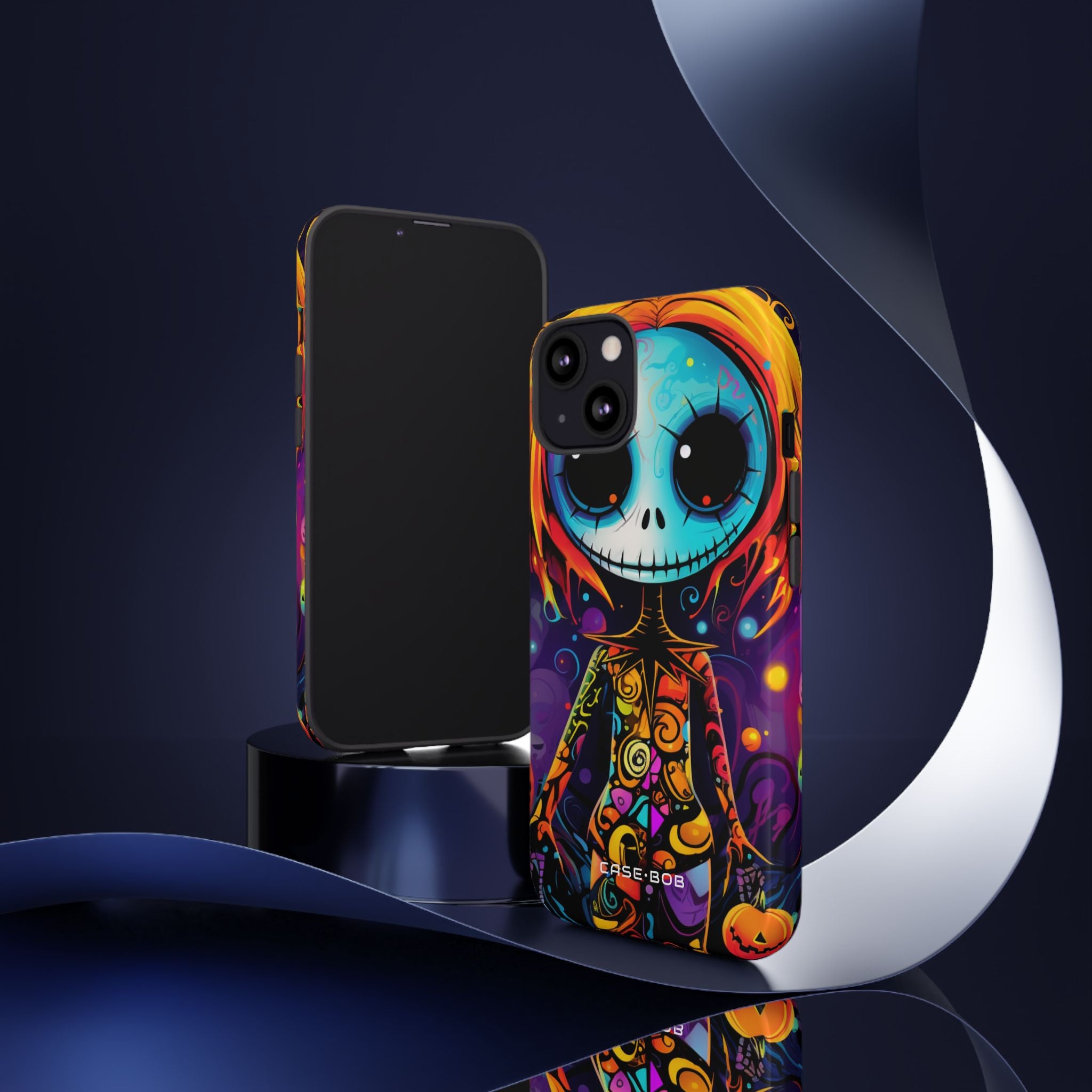 Blue Skull Swirl iPhone 13 Case - Tough - CASE•BOB