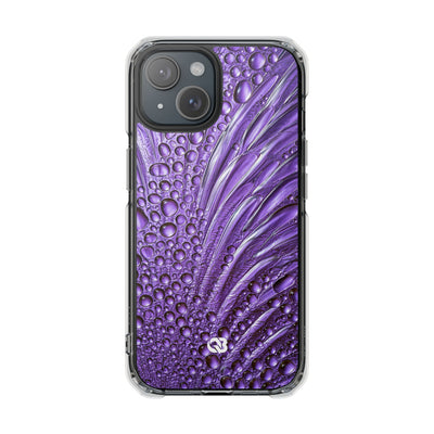 Violet Liquid Gel · Clear Impact Magnetic Phone Case for iPhone · Purple