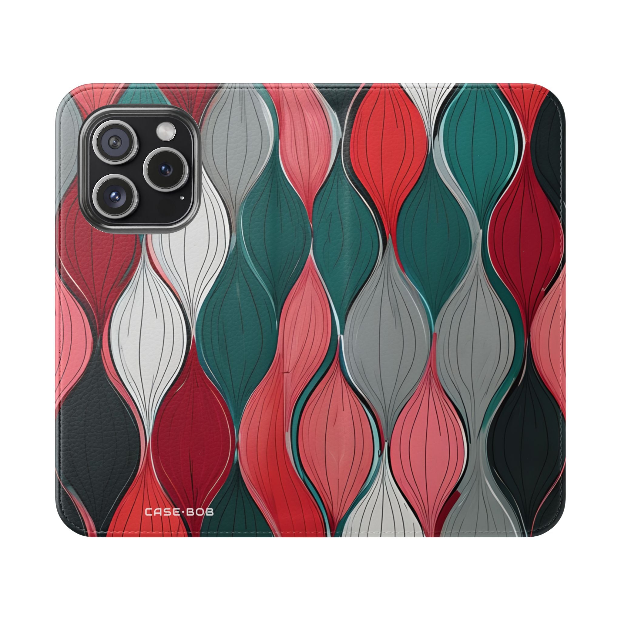 Leaf Spiral Pink - iPhone 15 Pro Case - Wallet