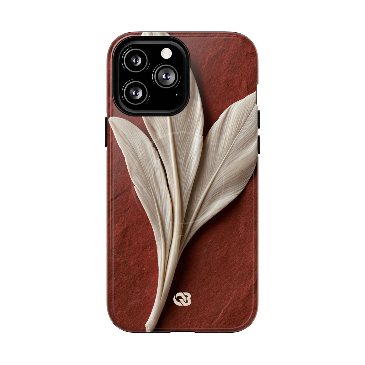 Carved Ivory Plume · Tough 2.0 Magnetic Phone Case for iPhone · Red