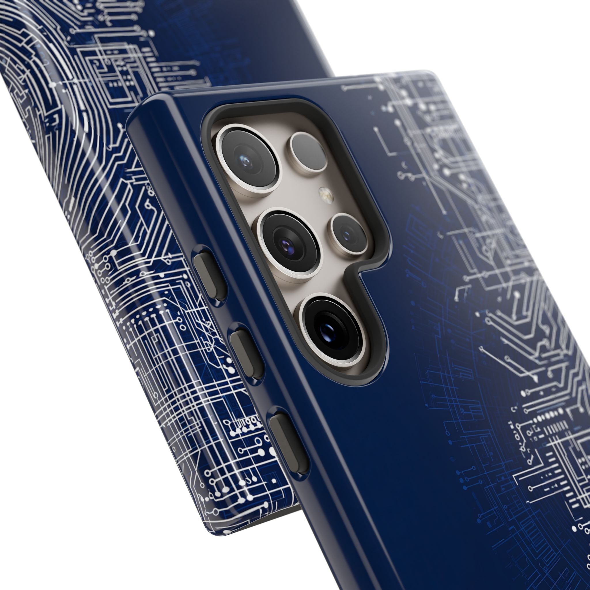 Blue Tough Phone Case for Samsung - Cobalt Circuit Logic