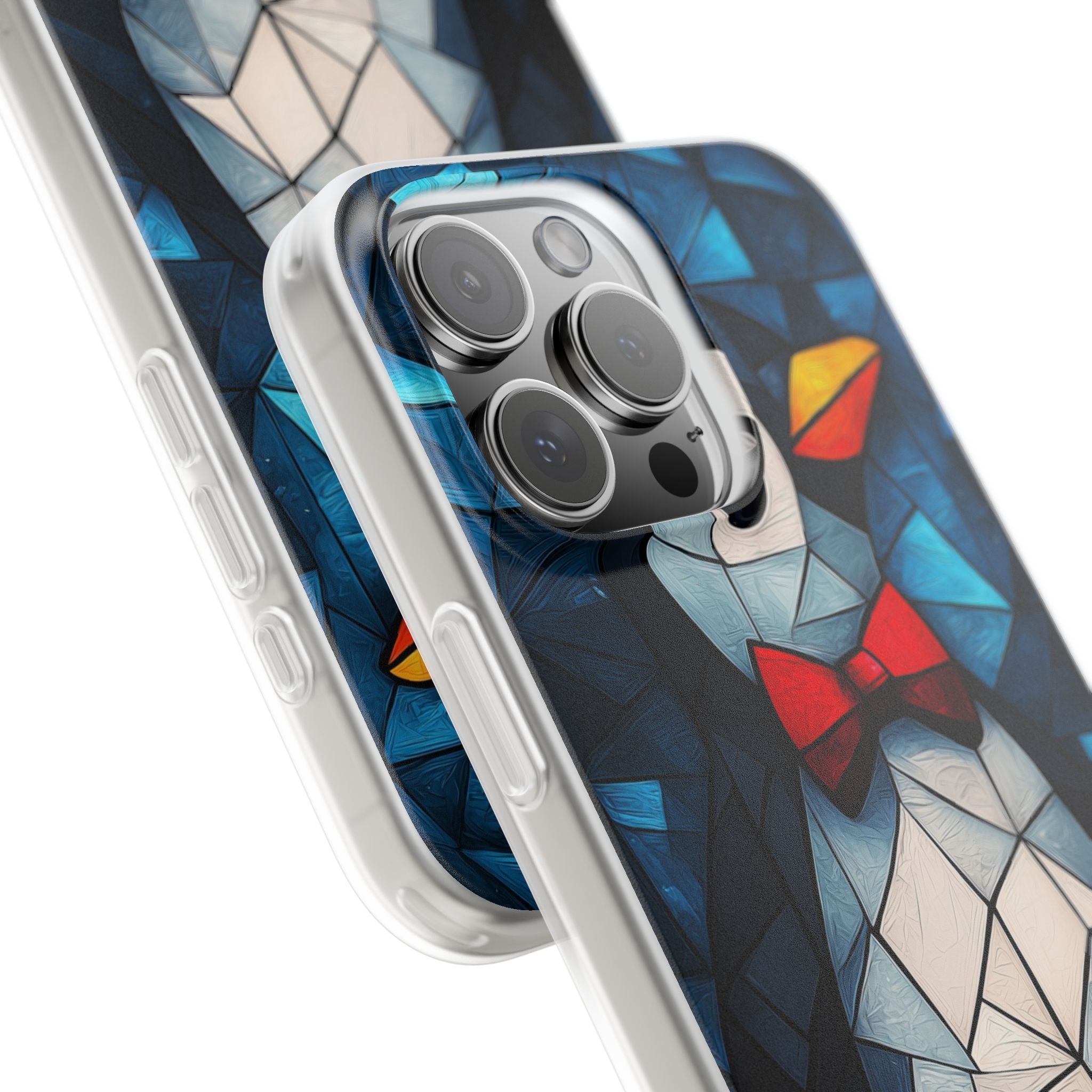 Mosaic Bowtie Penguin · Soft Phone Case for iPhone