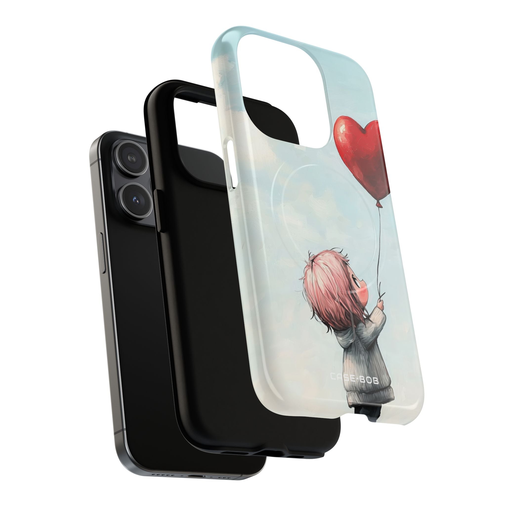 Heart Balloon Glow iPhone 15 Pro Case - Tough+