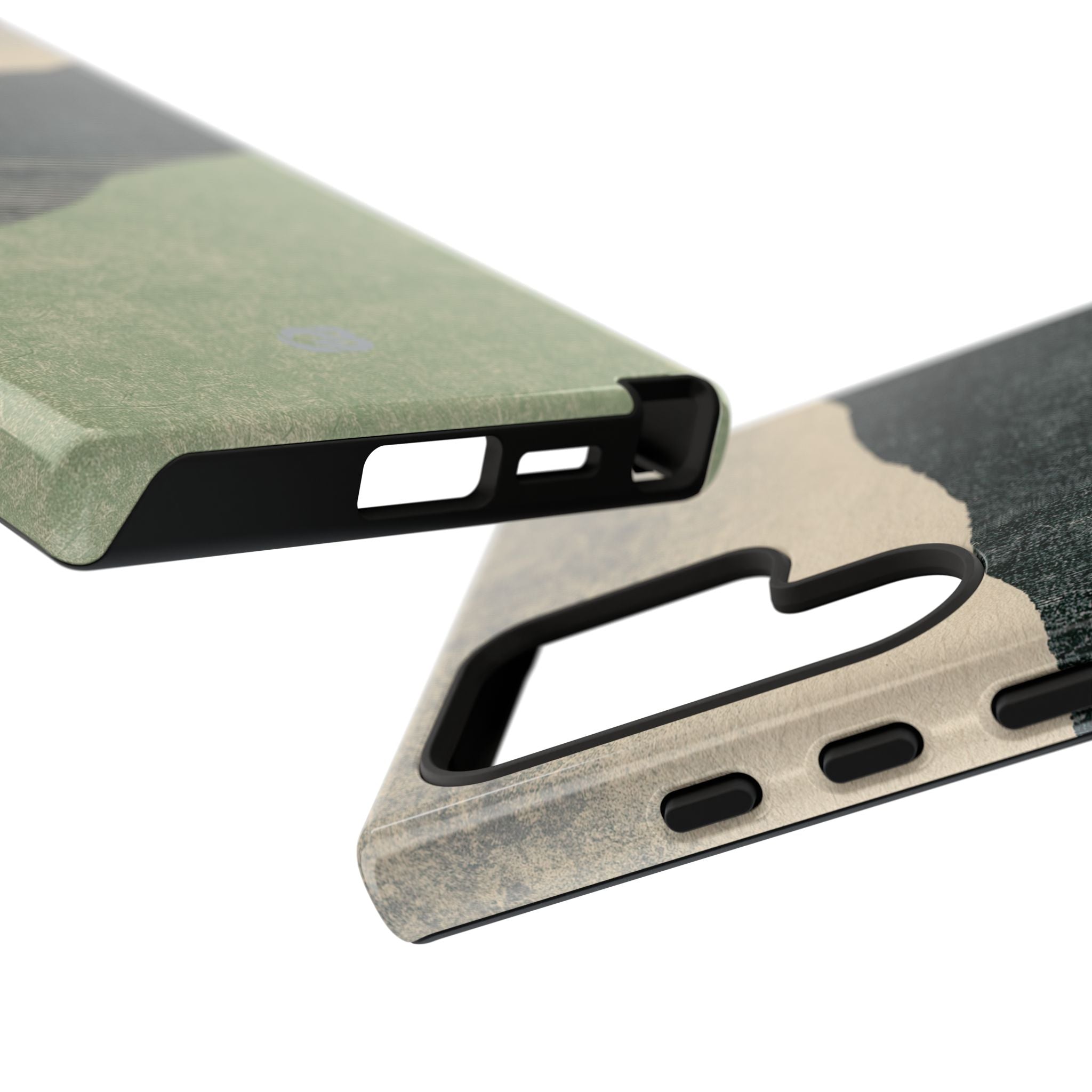 Green Tough Phone Case for Samsung - Moss Ridge Grain