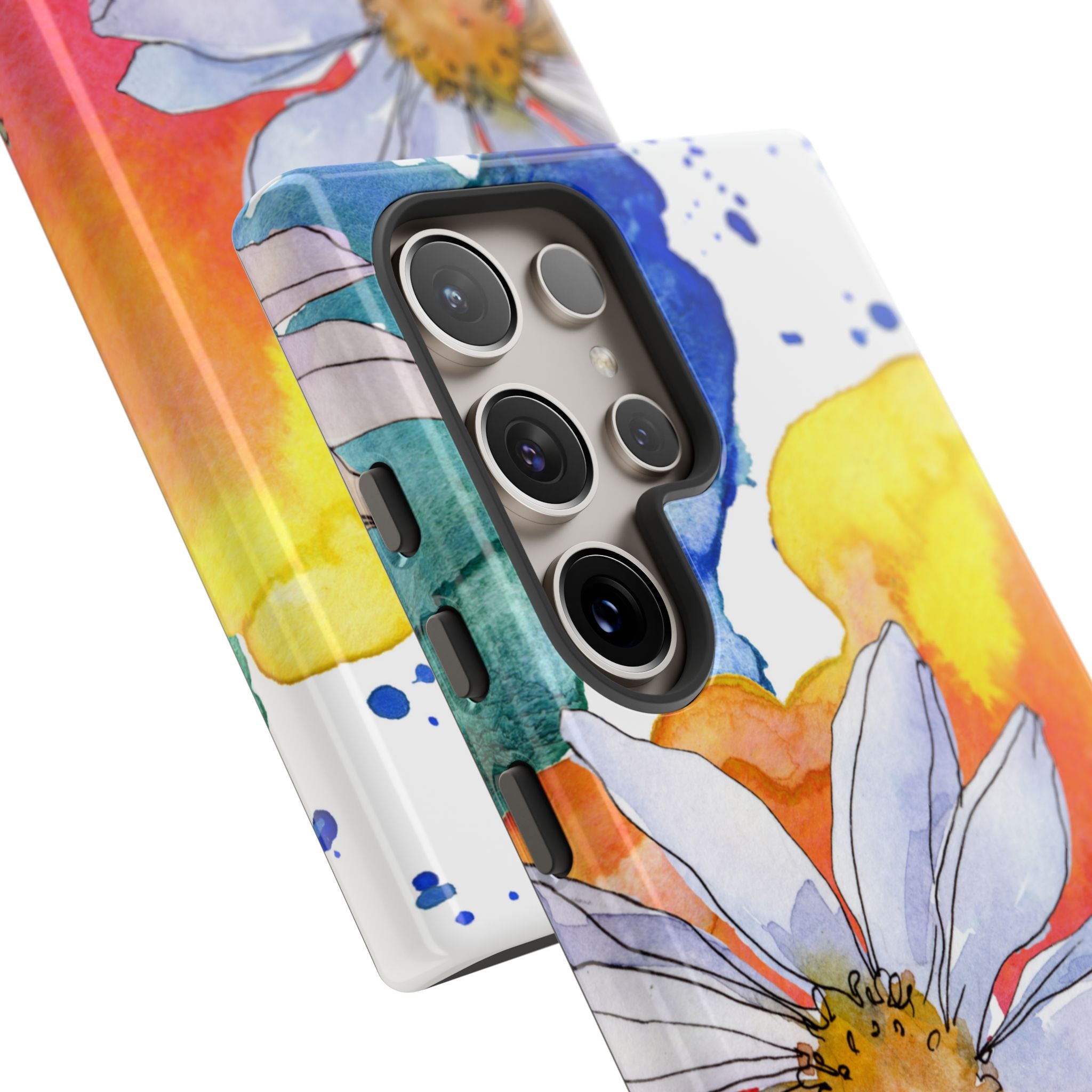Vivid Bloom Splatter · Tough Handyhülle für Samsung