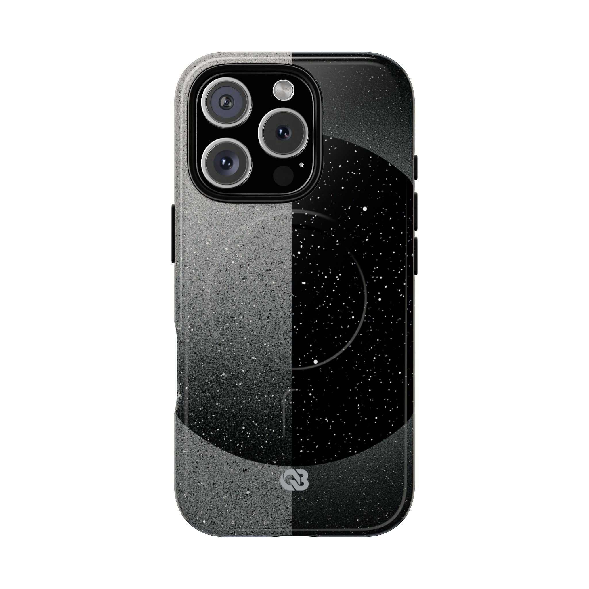 Black Tough 2.0 Magsafe Phone Case for iPhone - Lunar Static Orbit