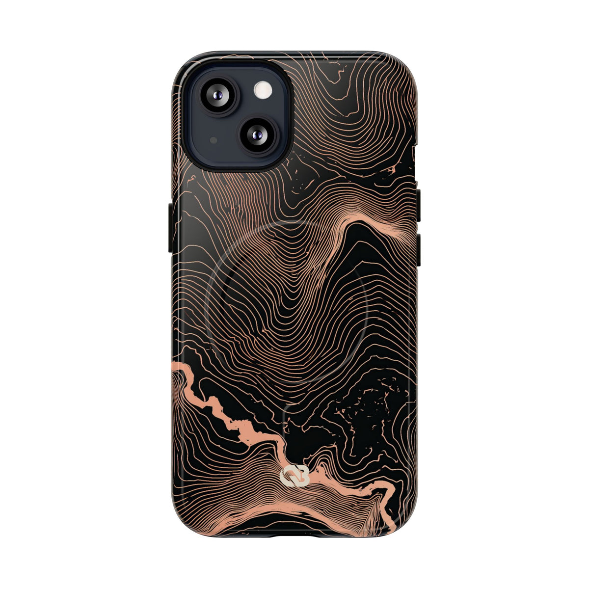 Mesa Elevation Contour · Tough 2.0 Magnetic Phone Case for iPhone · Black