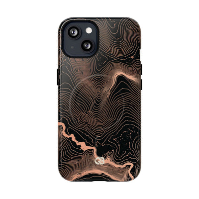 Mesa Elevation Contour · Tough 2.0 Magnetic Phone Case for iPhone · Black