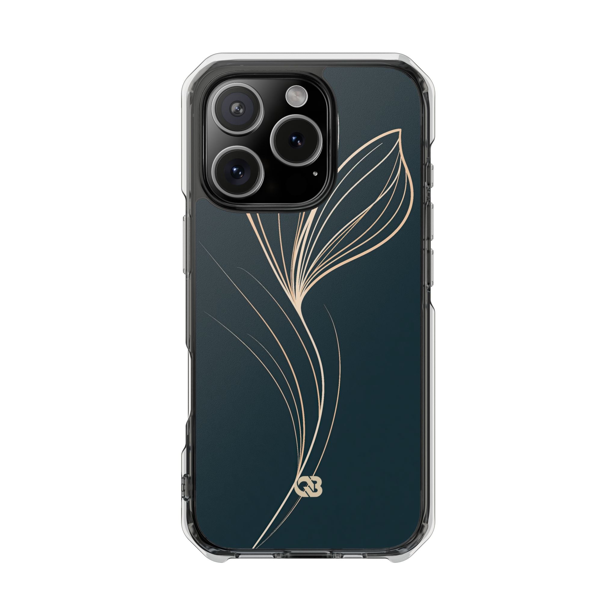 Teal Impact MagSafe Phone Case for iPhone - Sandstone Silk Flora