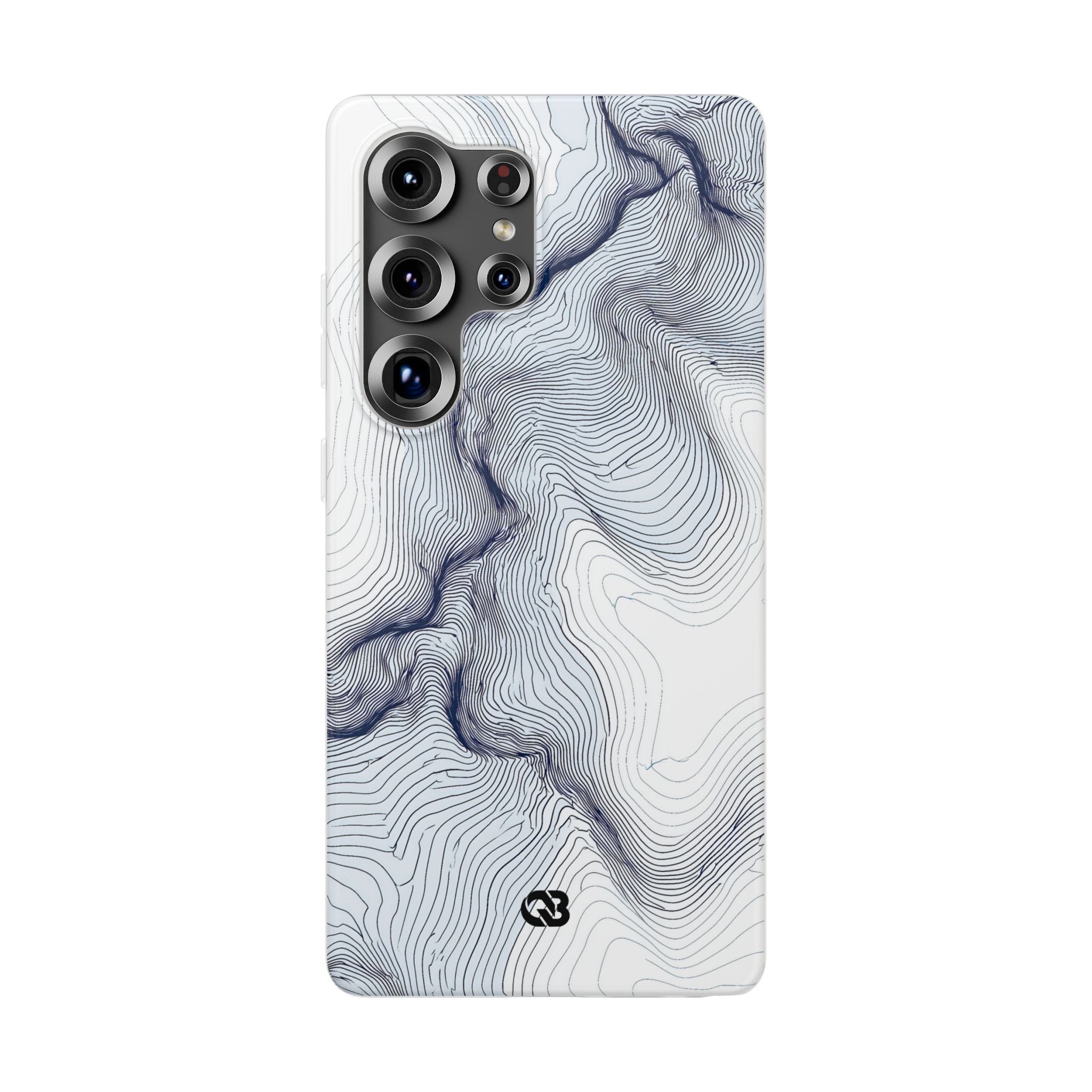 White Lite Phone Case for Samsung - Nordic Ridge Topo