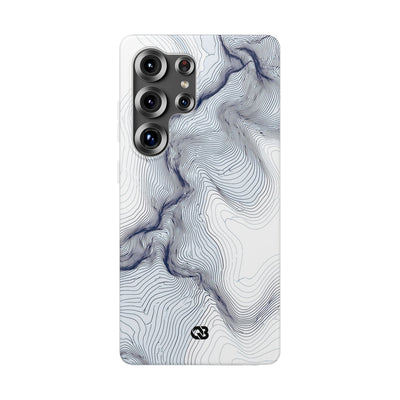 White Lite Phone Case for Samsung - Nordic Ridge Topo