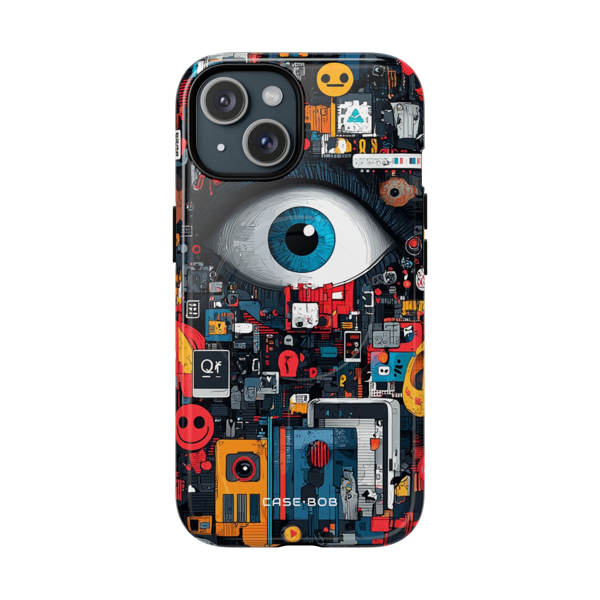 Digital Eye Blue iPhone 15 Case - Tough+