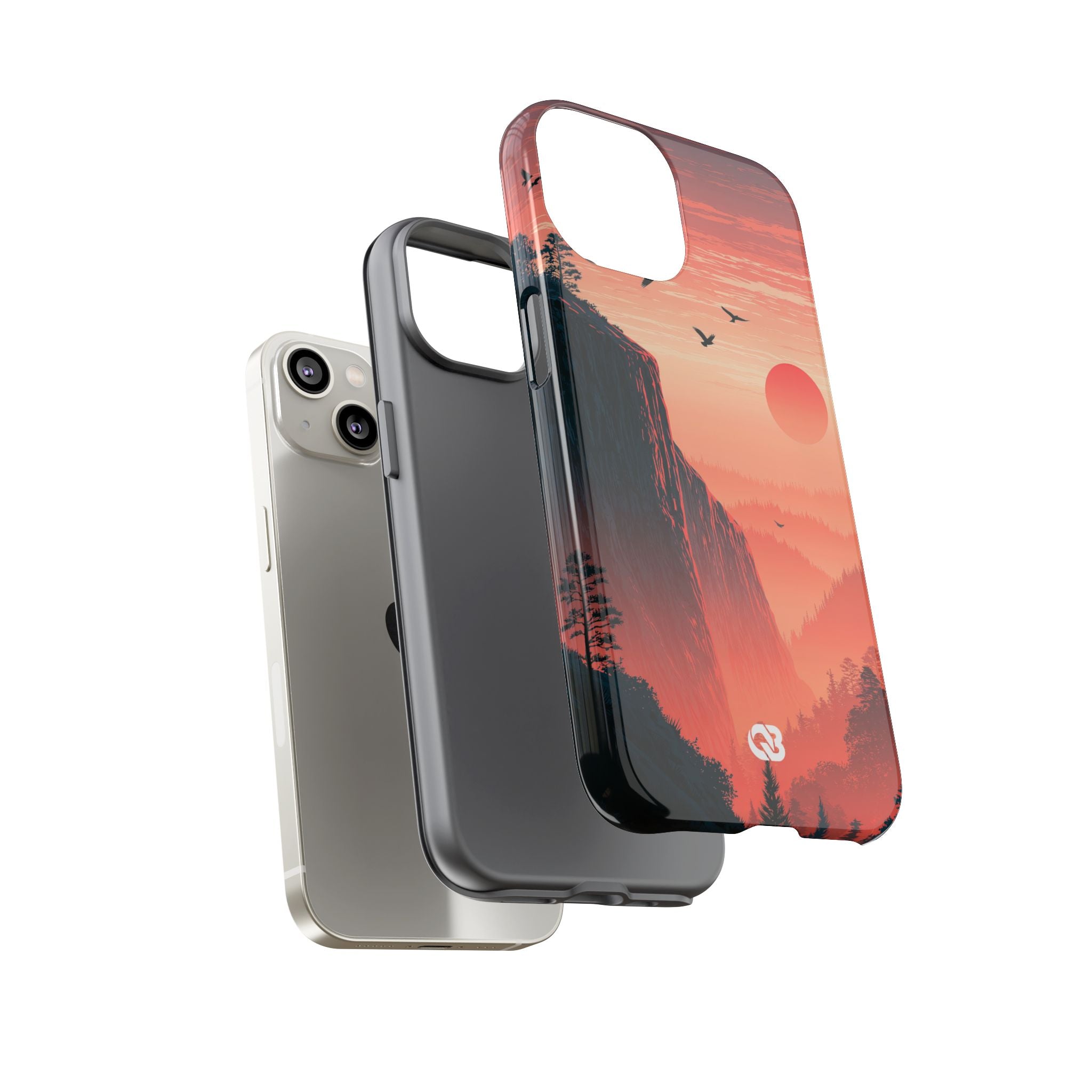 Orange Tough Phone Case for iPhone - Crimson Ridge Flight