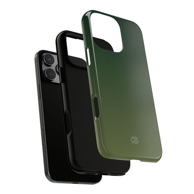 Green Tough Phone Case for iPhone - Shadow Moss Grain
