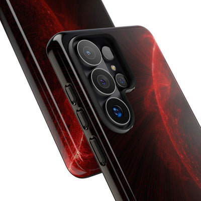 Red Tough Phone Case for Samsung - Solar Crimson Flare