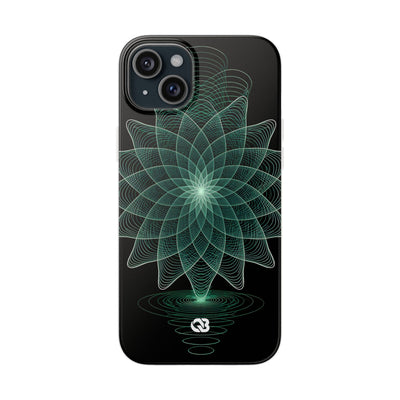 Verdant Harmonic Bloom · Lite Phone Case for iPhone ·  Black