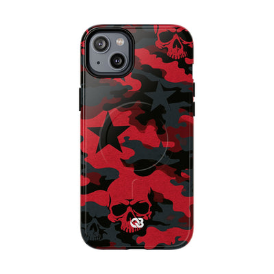 Crimson Skull Camo · Tough 2.0 Magnetic Phone Case for iPhone · Red