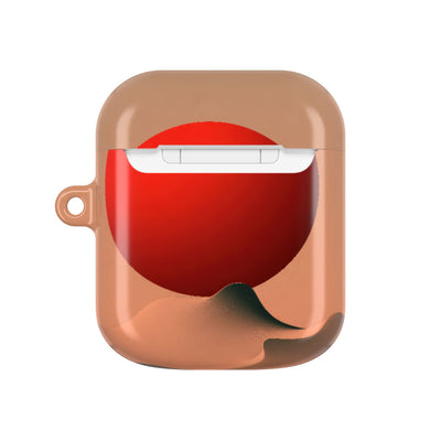 Crimson Sol Ridge · Hard Case for AirPods & AirPods Pro · Red