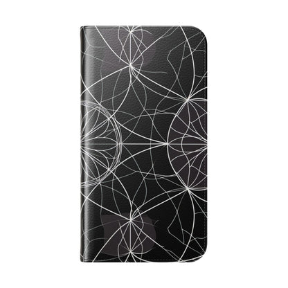 Witte Mandala Stralings - iPhone 16 Plus Case - Portemonnee