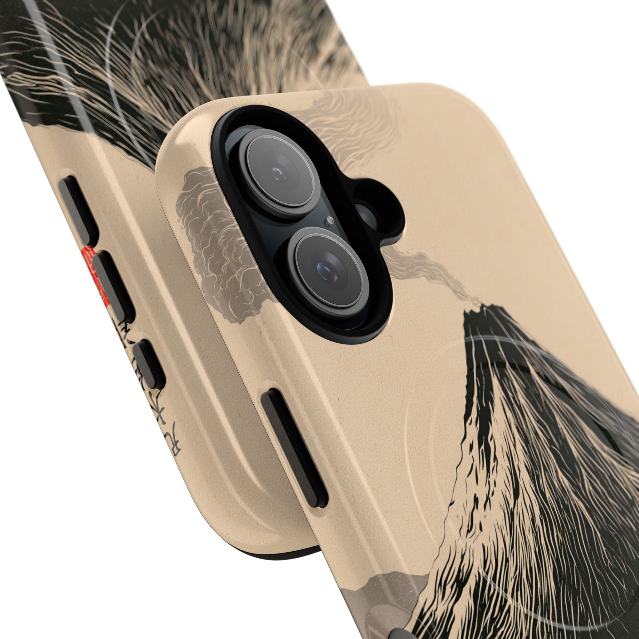 Beige Tough 2.0 Magsafe Phone Case for iPhone - Obsidian Ink Summit