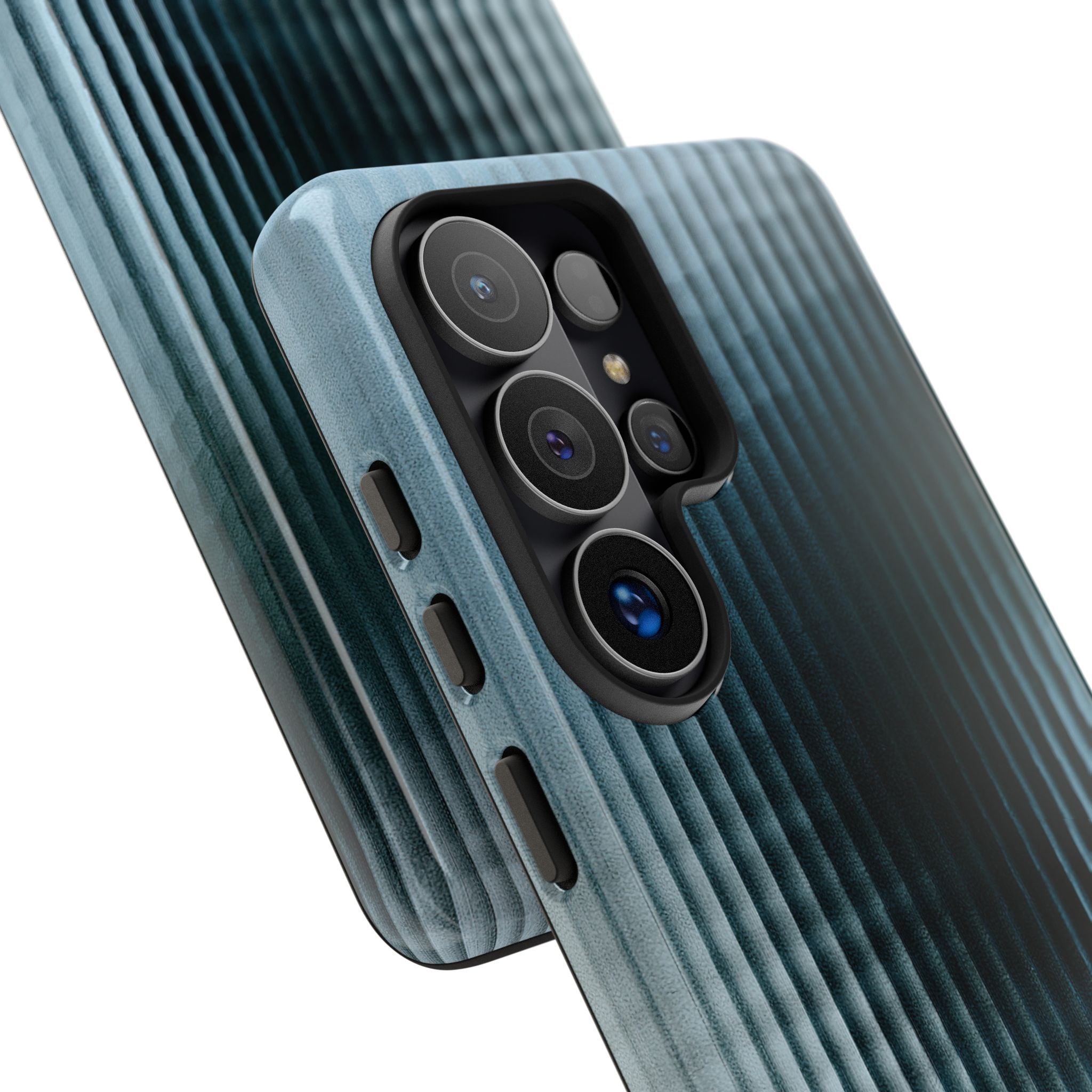 Blue Tough Phone Case for Samsung - Glacial Reeded Glass