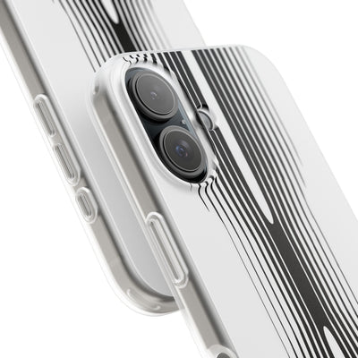 White Lite Phone Case for iPhone - Kinetic Mono Distortion