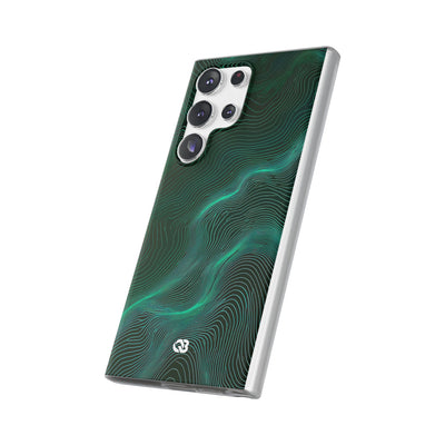 Teal Lite Phone Case for Samsung - Neon Jade Contour