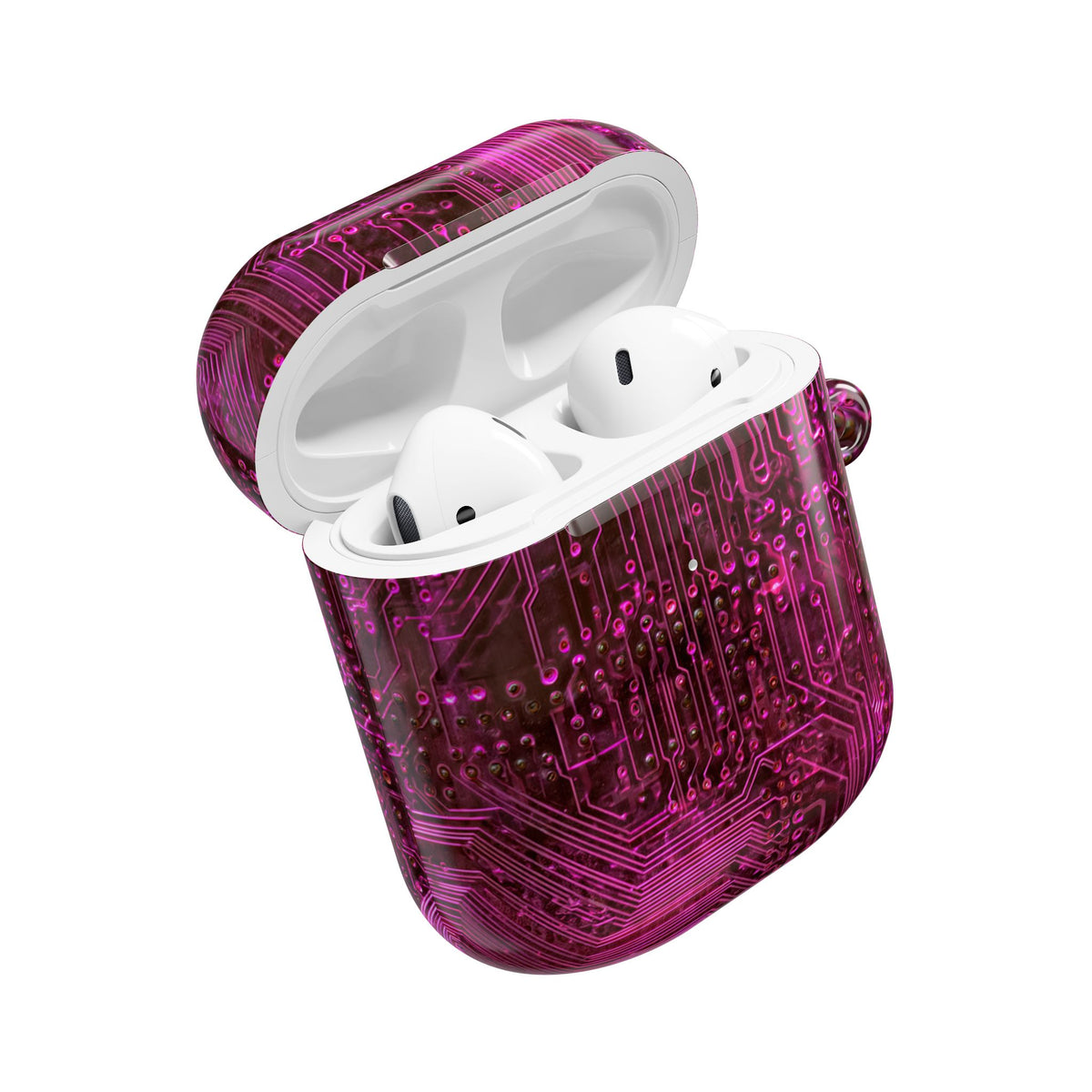 Magenta Circuit Trace · Hard Case for AirPods & AirPods Pro · Pink
