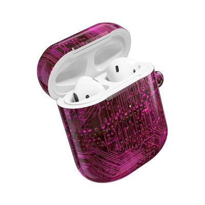 Magenta Circuit Trace · Hard Case for AirPods & AirPods Pro · Pink