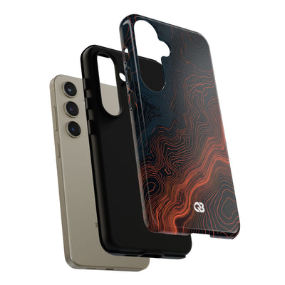 Black Tough Phone Case for Samsung - Volcanic Basalt Map