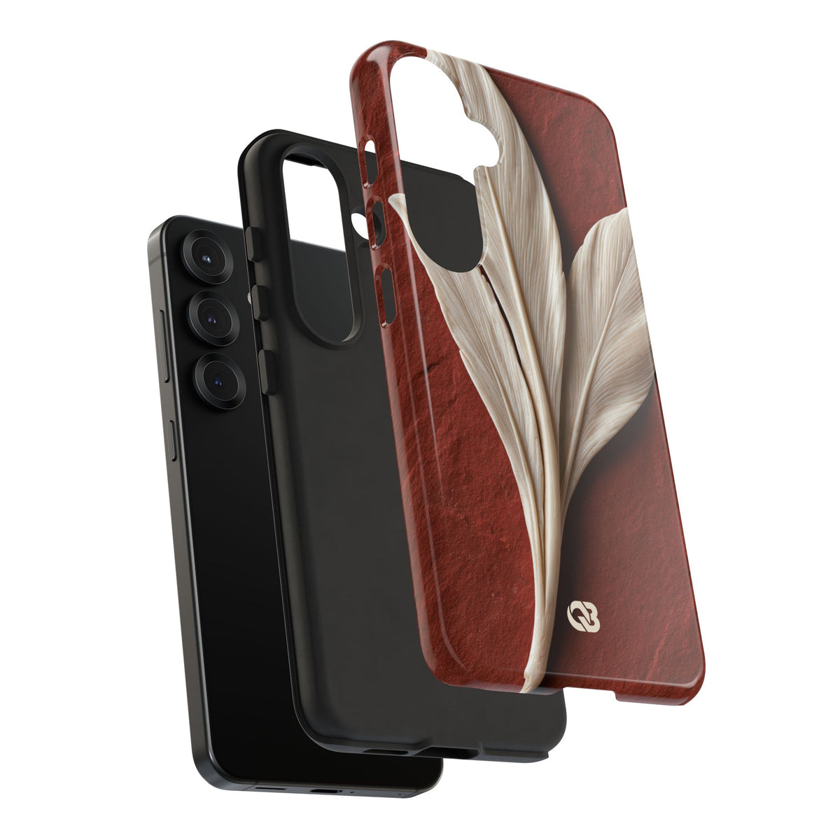 Carved Ivory Plume · Tough Phone Case for Samsung · Red