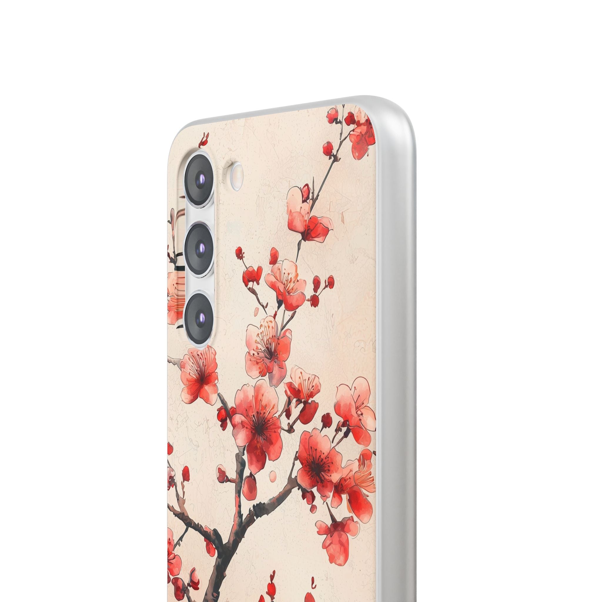 Crimson Silk Flora · Soft Phone Case for Samsung
