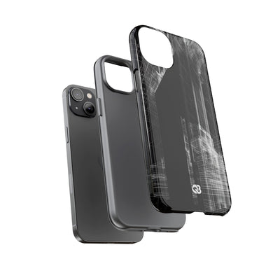 Black Tough Phone Case for iPhone - Ghost Urban Wireframe
