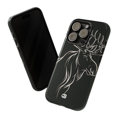Nordic Moose Contour · Tough Phone Case for iPhone · Black