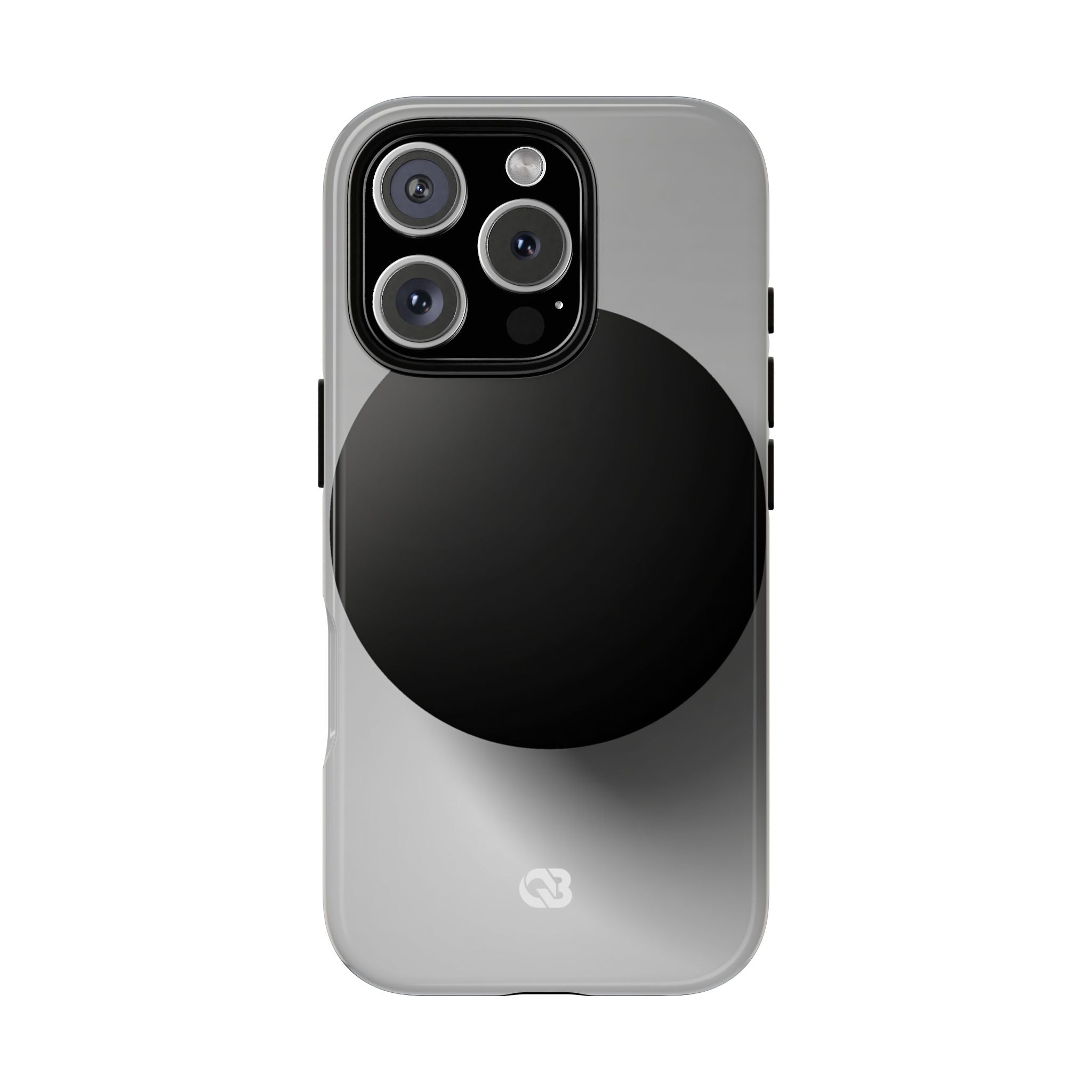 Grey Tough Phone Case for iPhone - Matte Onyx Sphere