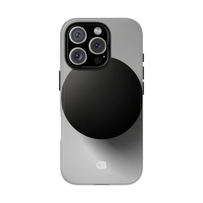Grey Tough Phone Case for iPhone - Matte Onyx Sphere