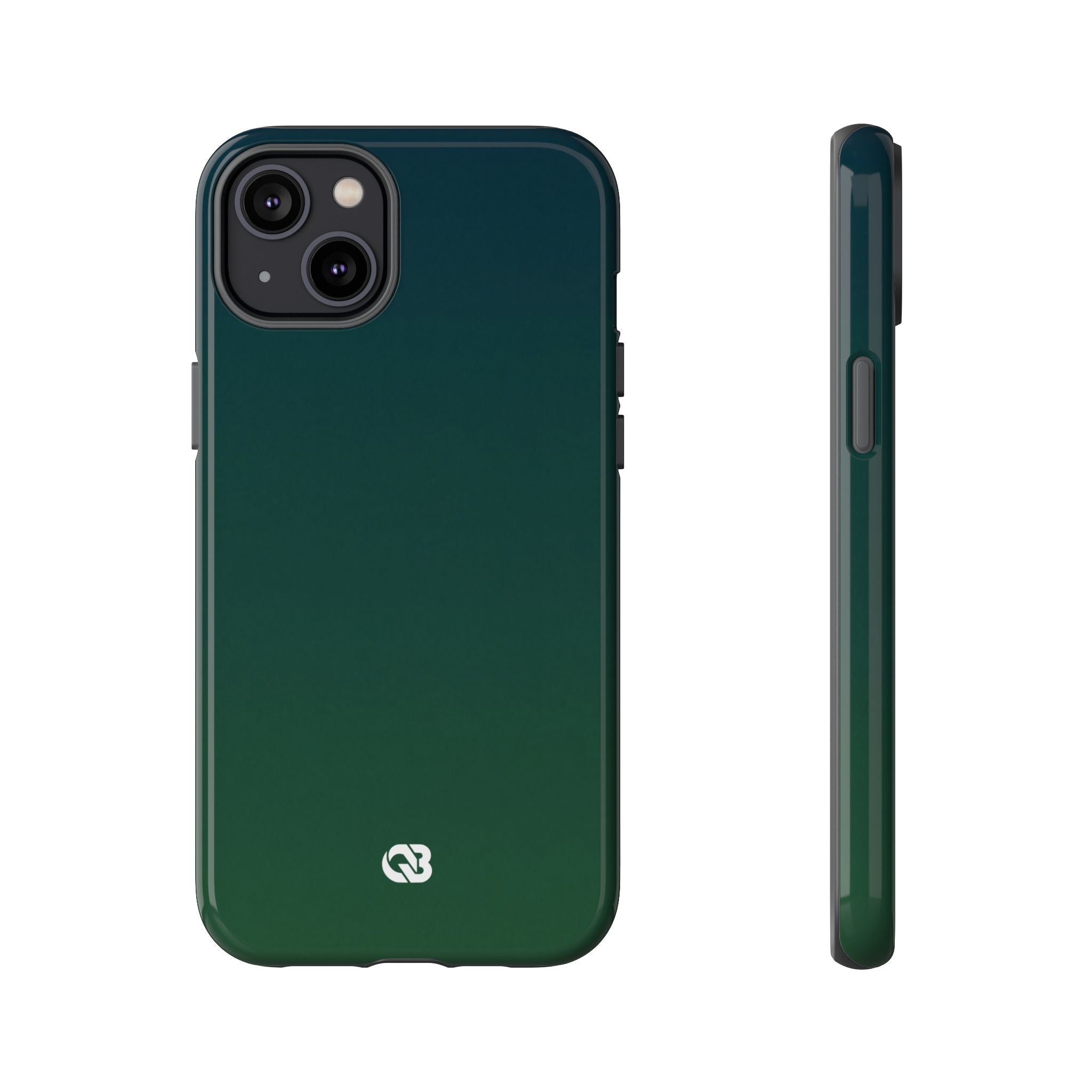 Green Tough Phone Case for iPhone - Midnight Pine Horizon