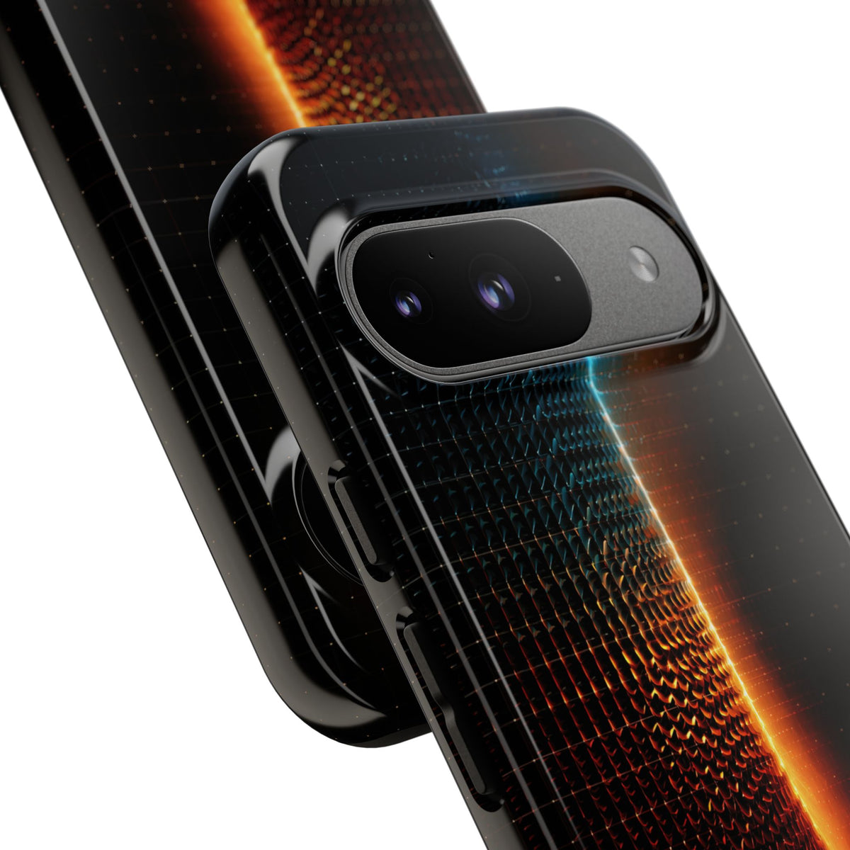 Luminous Refraction Grid · Tough Phone Case for Pixel ·  Black