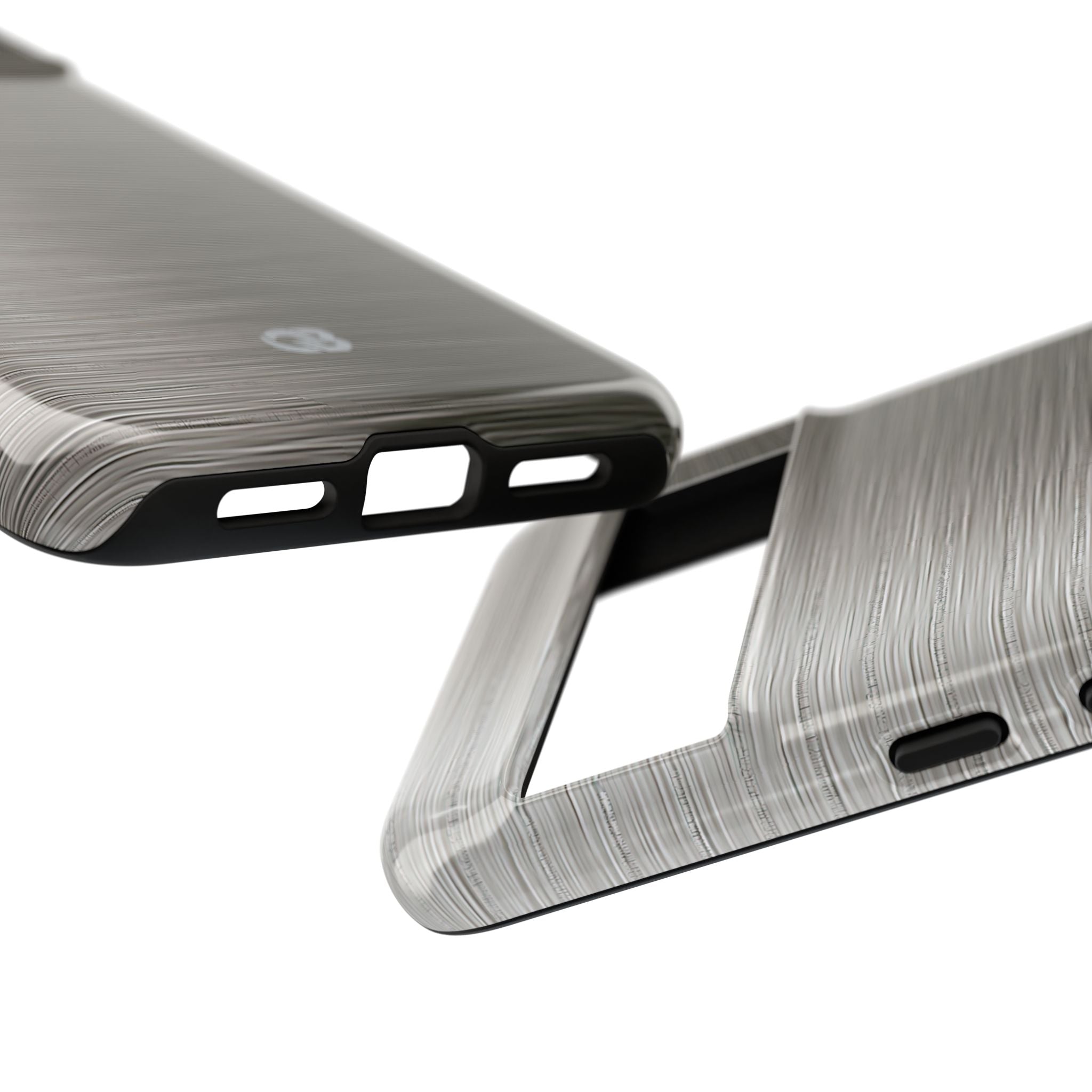 Grey Tough Phone Case for Google Pixel - Brushed Industrial Steel