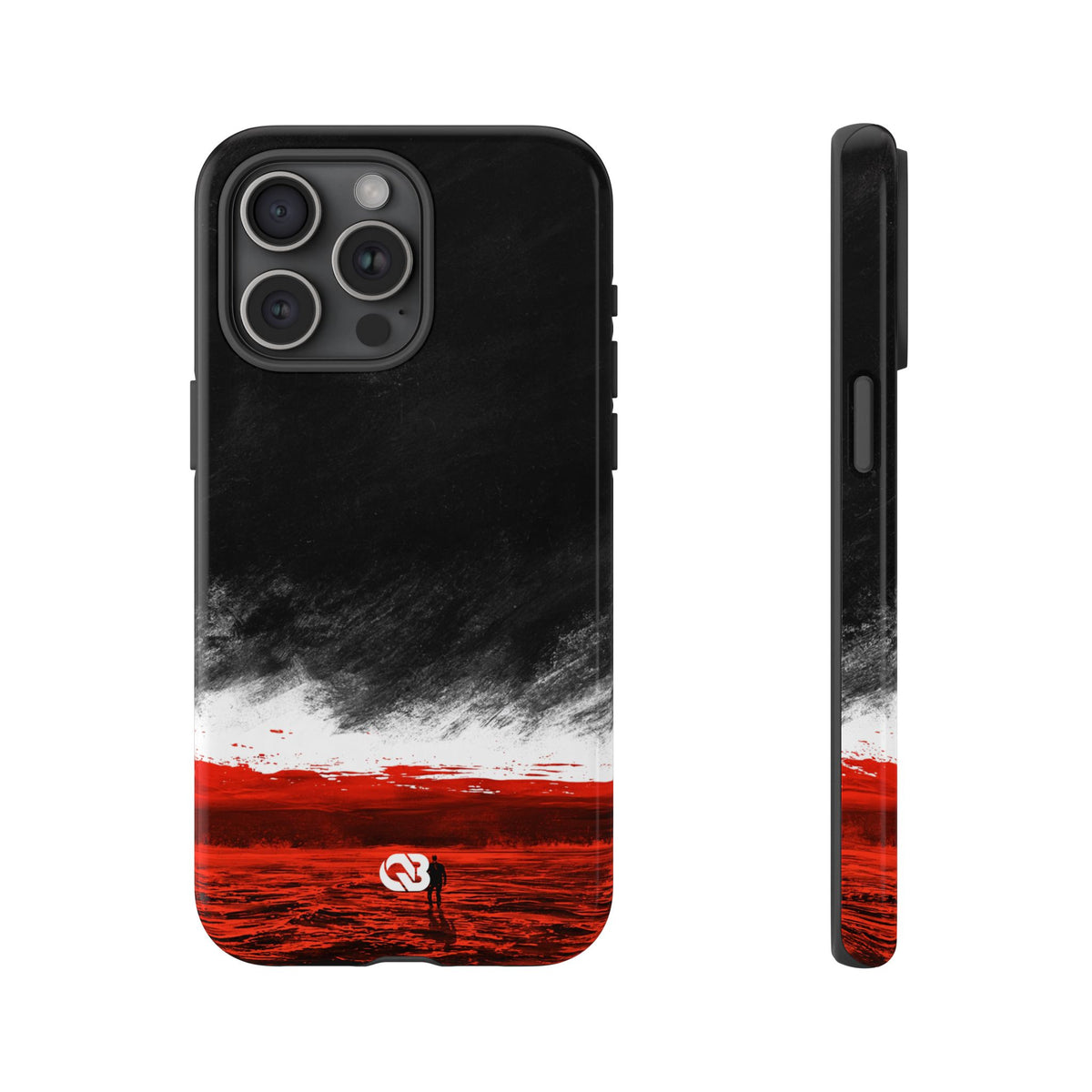 Crimson Horizon · Tough Phone Case for iPhone · Black