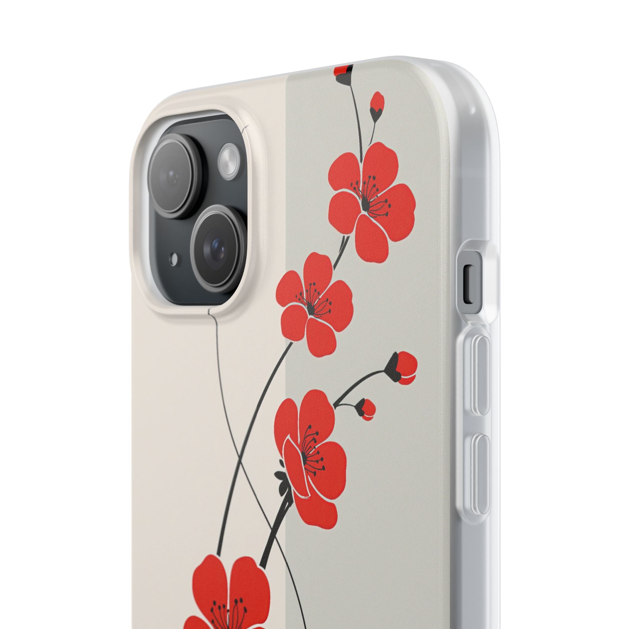 Red Lite Phone Case for iPhone - Crimson Plum Ink
